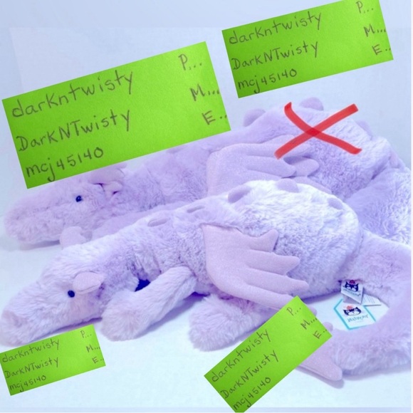 BNWT JellyCat Lavender Dragon Med 27” with tail unfurled - Picture 5 of 10